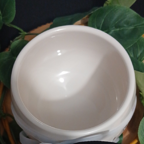 New!! Rae Dunn Floral Ceramic Sugar Jar with Wooden Lid NWT - Picture 9 of 13